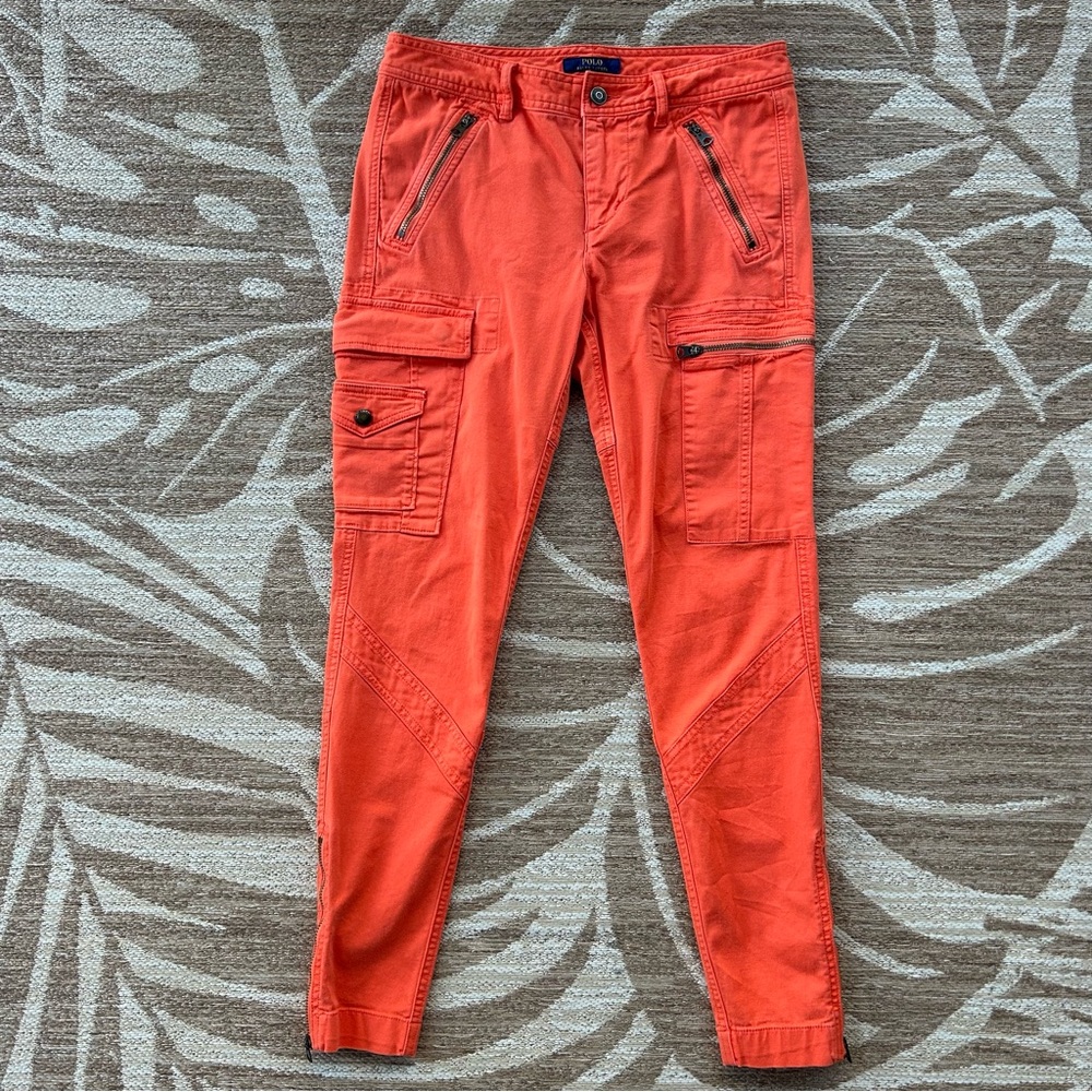 Polo by Ralph Lauren Orange Cargo Skinny Pants
